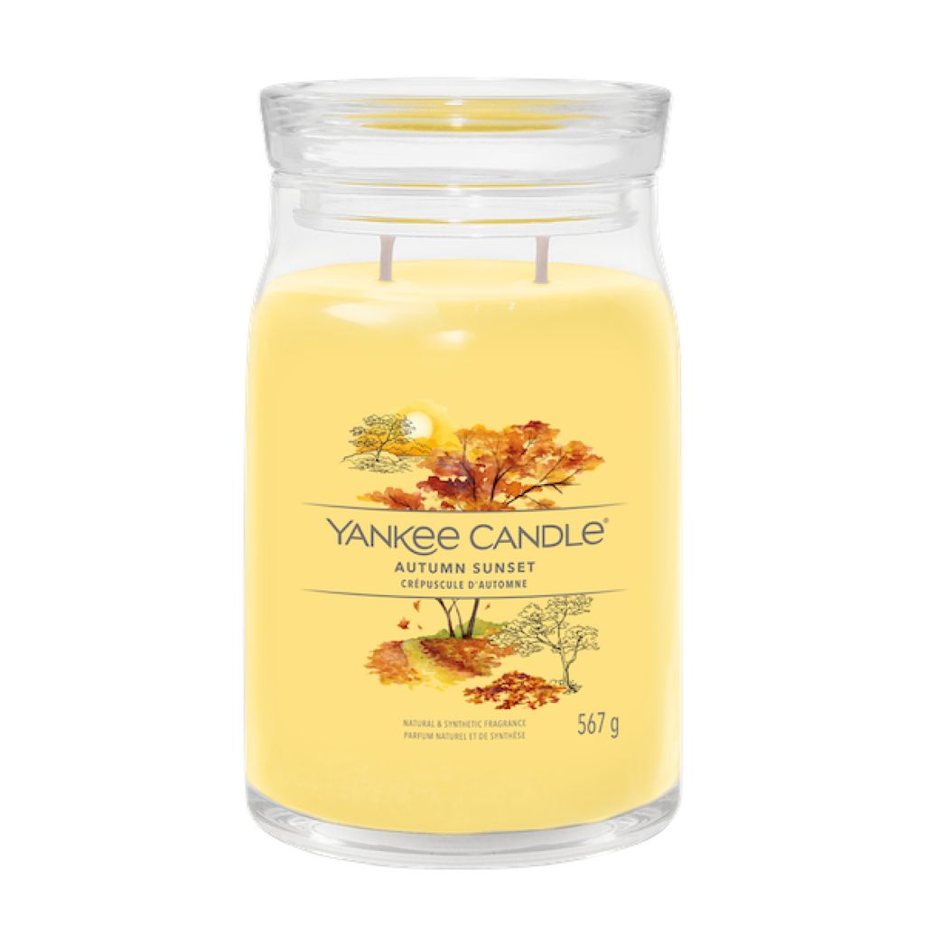 Yankee Candle Herfstzonsondergang, Rond, Geel, 1 stuk Productafbeelding 