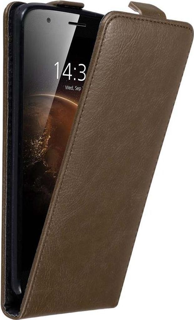 Cadorabo Hülle für Huawei ASCEND G7 PLUS / G8 / GX8 Schutz Hülle in Braun Flip Etui Handyhülle Case Cover