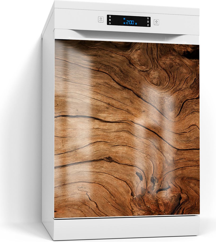 DEQORI Magnetmatte Spülmaschine Standard 60x70 cm 'Detaillierte Holzmaserung' Magnetfolie