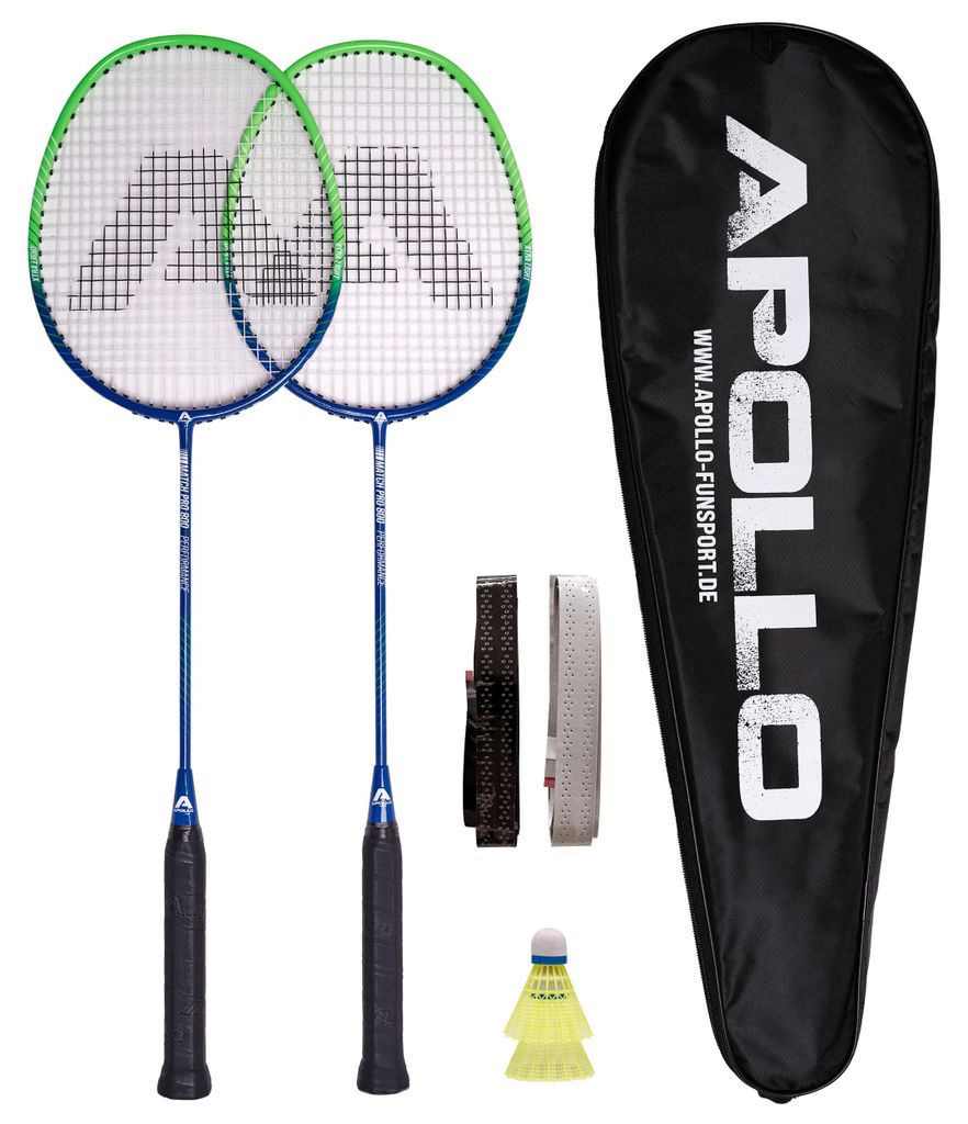 Apollo Badminton Match Pro 800 Carbon Blau/Grün Produktbild 