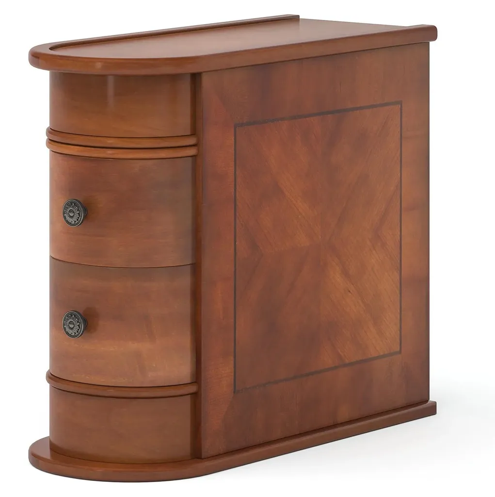 Petite table d'appoint pour espaces restreints avec tiroir et roues