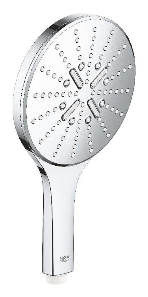 GROHE Handbrause Rainshower SmartActive 150 26553, Brauseboden chrom, 3 Strahlarten, chrom