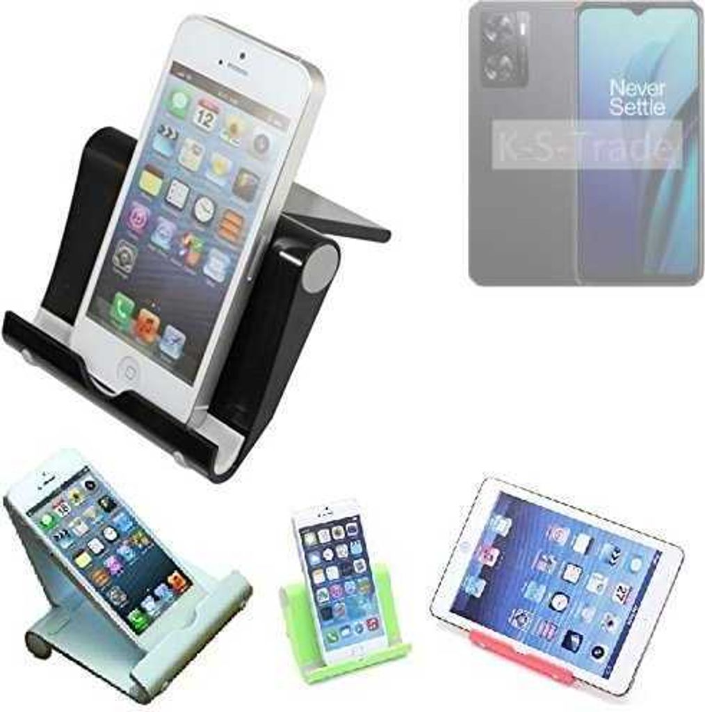 K-S-Trade Handy-Ständer kompatibel mit OnePlus Nord N20 SE faltbarer Tischständer Smartphone Tablet Halterung Reise
