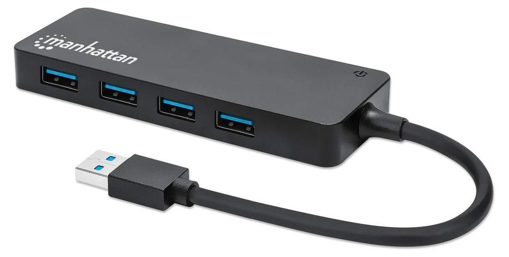 Manhattan 4-Port USB 3.2 Gen 1 Hub, USB-A-Stecker auf 4 x Produktbild 