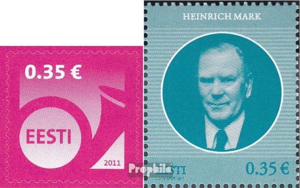 Briefmarken Estland 2011 Mi 707,708 (kompl.Ausg.) postfrisch Posthorn