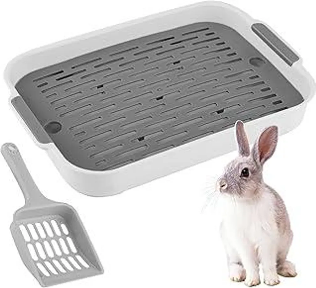 Toilette per Conigli con Griglia Rimovibile | Sistema Rabbit Litter Box