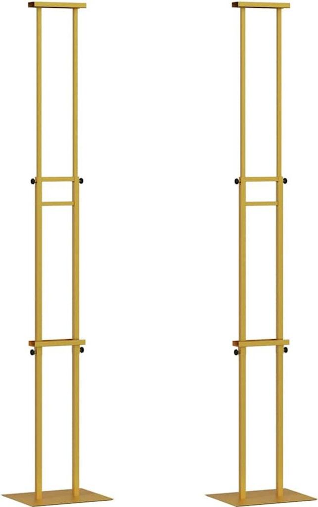 vidaXL Messestände 2 pcs Gold 30 x 23,5 x 210 cm Stahl