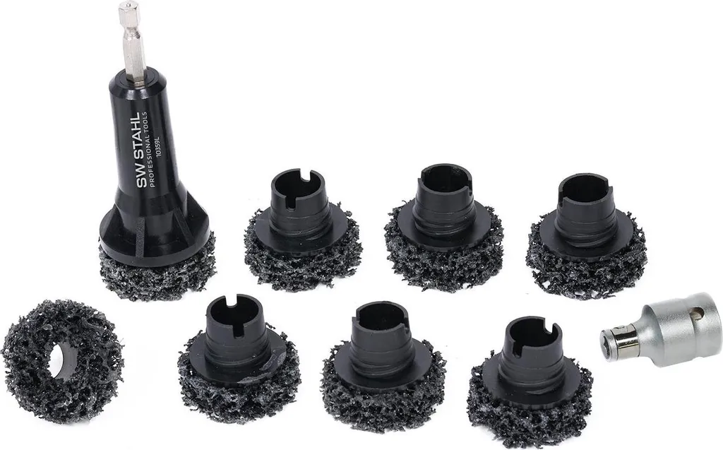 SW STAHL Kit de nettoyage de moyeu de roue avec disque abrasif de rechange