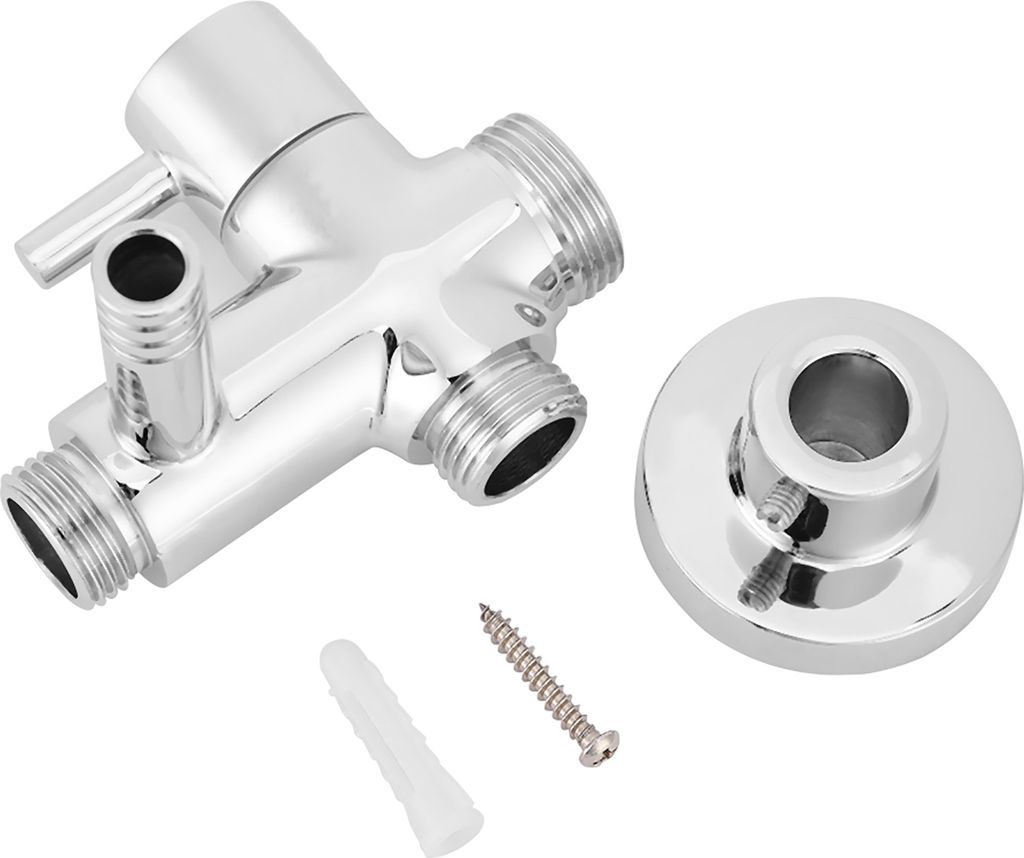 G1/2" Wandmontierter runder Badezimmer-Duschumsteller aus Kupfer mit Sockelzubehör