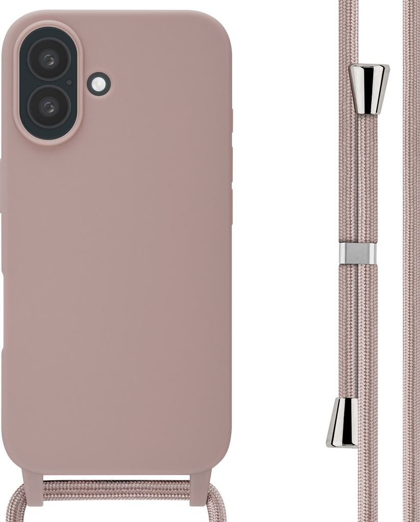 imoshion SilikonHülle mit Band iPhone 16 - Sand Pink Produktbild 