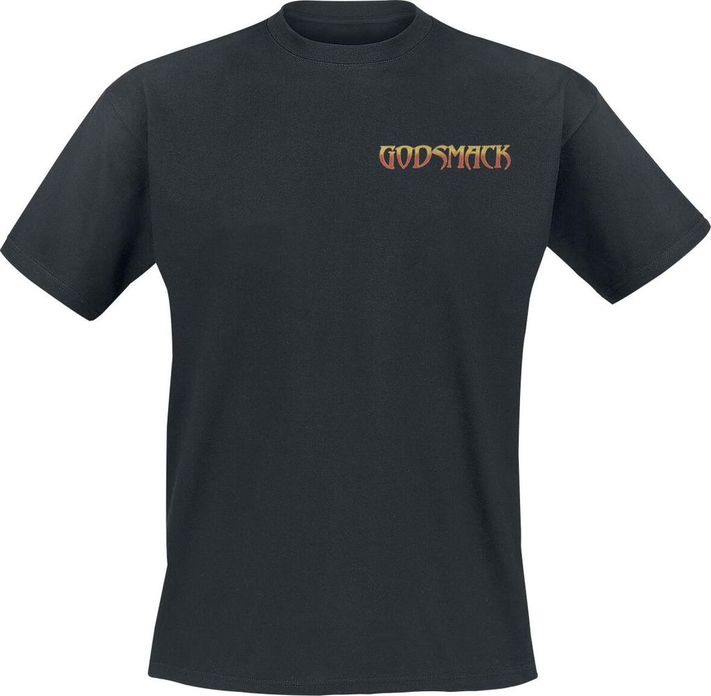 Godsmack T-Shirt Herren Vintage Pentacle Flames schwarz M