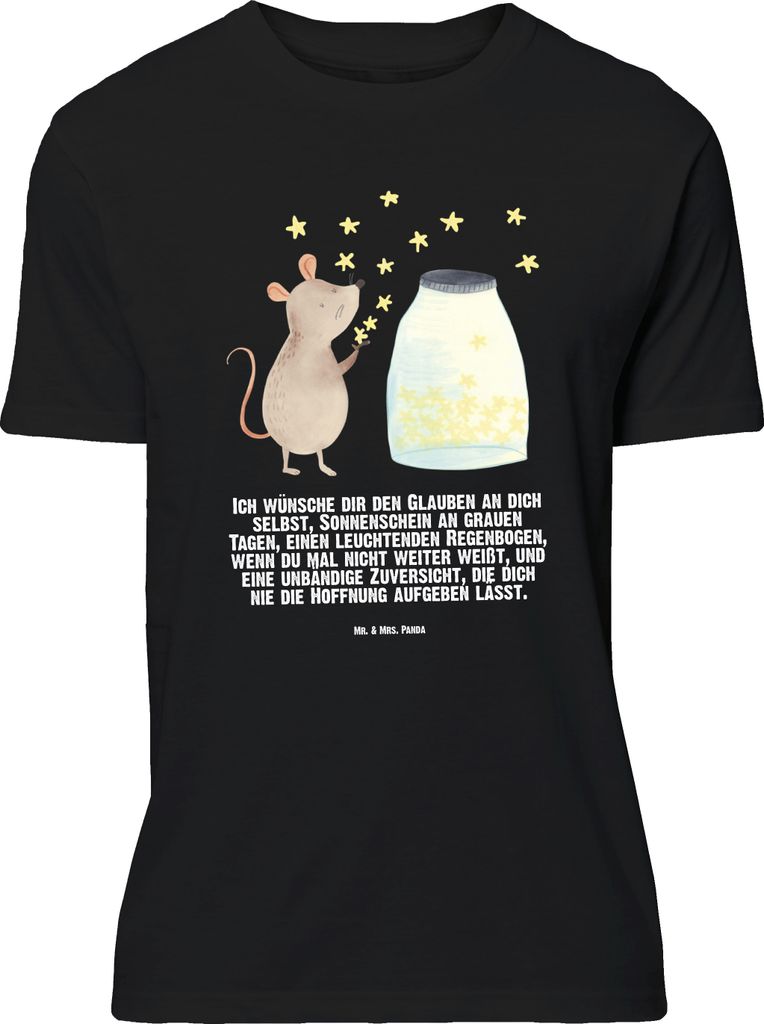 Mr. & Mrs. Panda Größe XL T-Shirt Maus Sterne - Schwarz - Geschenk, Lustige Sprüche, Tshirt, Kindergeburtstag, Geburt, Geburtstag, Taufe, mit Sp...
