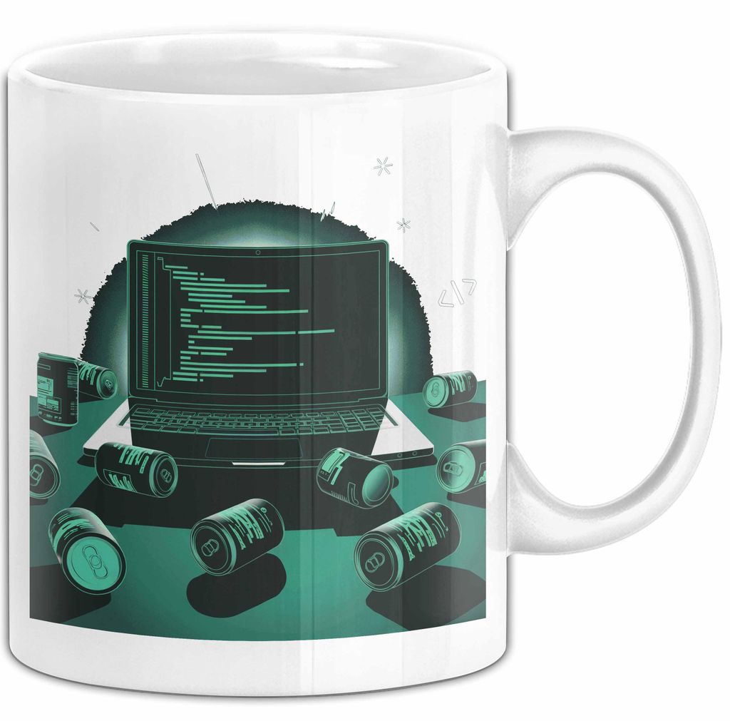 Software Entwickler Tasse Geschenk Lustige Geschenkidee Spruch Für Code Süchtige (Weiß)