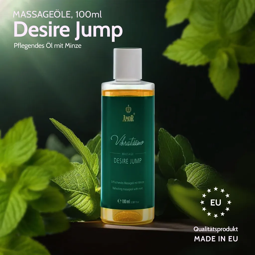 Olio Massaggio alla Menta Vibratissimo Desire Jump 100ml Stimolante - 2