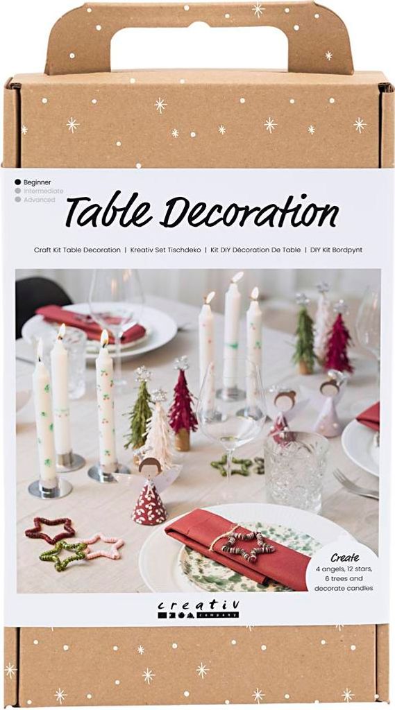 Creativ Company Bastelset Weihnachts Tischdekoration Engel Bäume Sterne