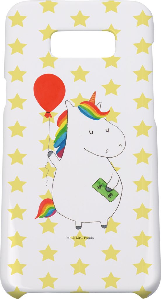 Mr. & Mrs. Panda Samsung Galaxy S8 plus Handyhülle Einhorn Luftballon - Weiß - Geschenk, Freundin, Cover, Unicorn, Handy, Einhörner, Hülle, Gel...