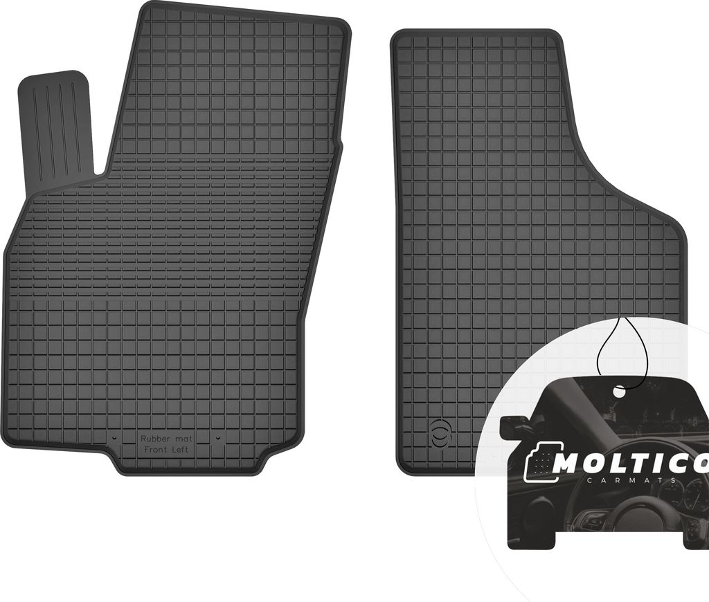 Vorne Gummimatten mit Rand Auto Fußmatten Gummi Automatten Passgenau 2-teilig Set - passend für Renault Twingo I 1993-2006
