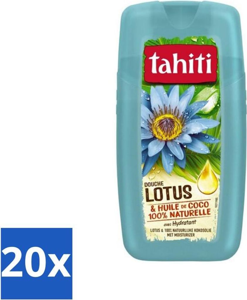 Tahiti Duschgel – Lotus & Kokosöl – Feuchtigkeitsspendend – 250 ml - Vorteilspack - 20 Stücke