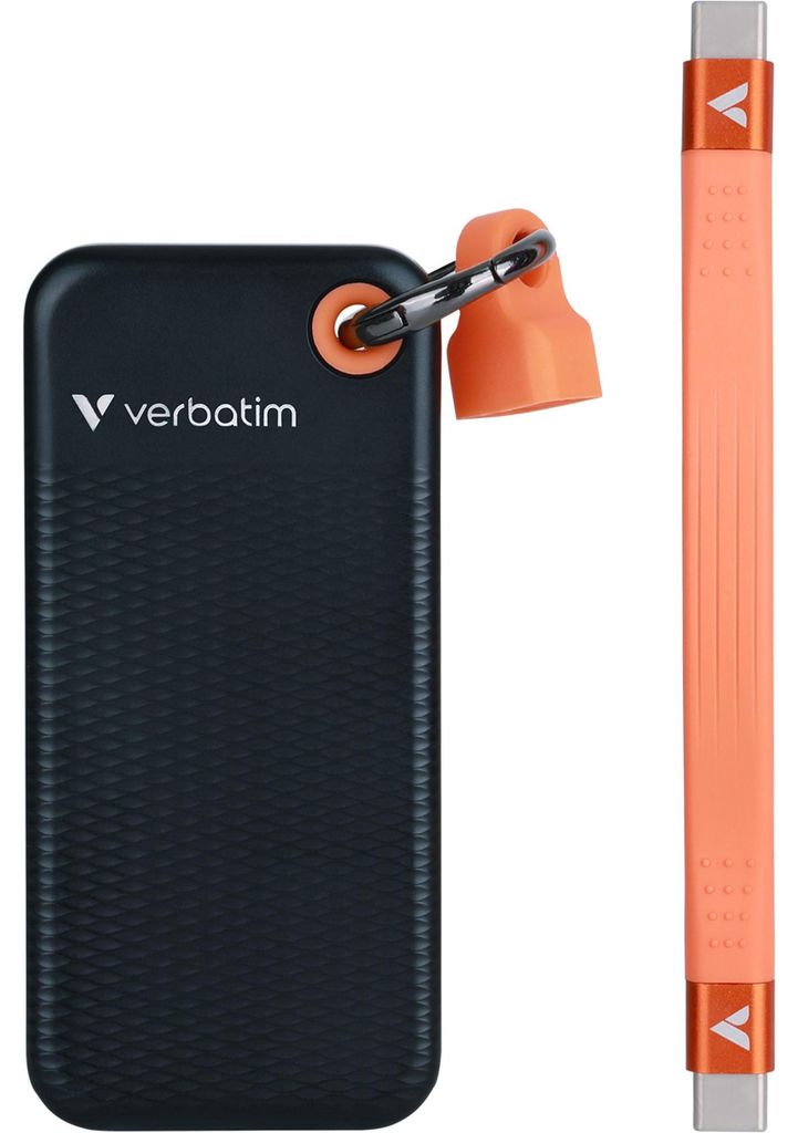 verbatim Pocket SSD USB 3.2  1TB Black/Orange               Produktbild 