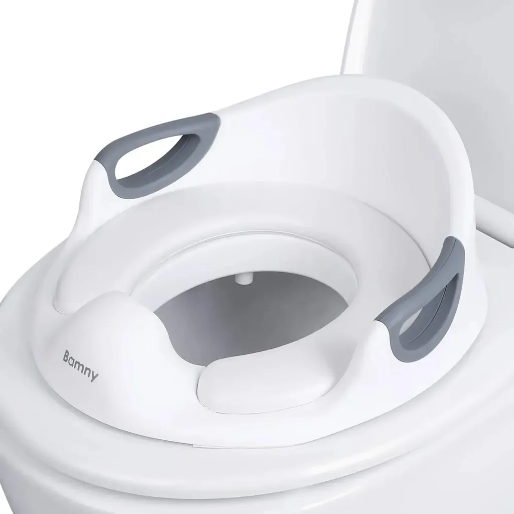 Seggiolino WC Educativo per Bambini - Riduttore con Maniglie Bianco