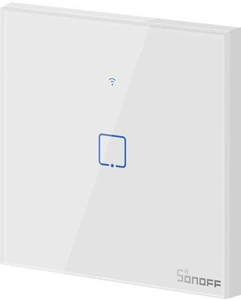 Sonoff T1EU1C-TX Smart Wall Switch, 1-Kanal Wand-Schaltaktor, weiß, ohne Rahmen, WiFi + 433MHz