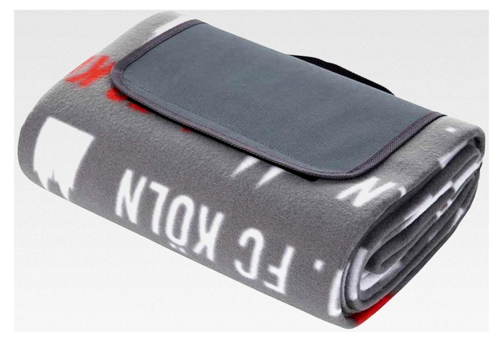 Picknickdecke 1. FC Köln grau, Decke, Stranddecke, Blanket - Inklusive Lesezeichen I Love Köln