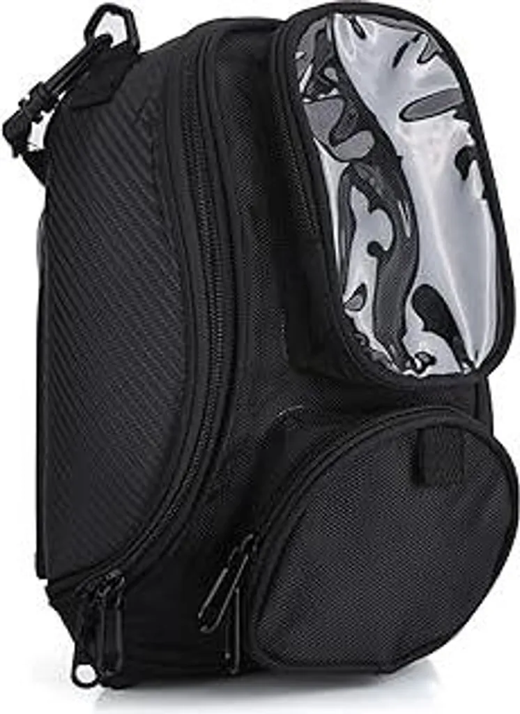 Borsa serbatoio per moto Magnet Grande, universale per moto Motociclismo Borsa serbatoio magnetica resistente, impermeabile, per olio e carburante, con finestra trasparente, per sport all'aria aperta, viaggi, motocross