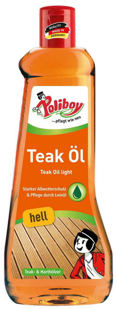 Poliboy Teak Öl hell für Harthölzer - intensive Produktbild 