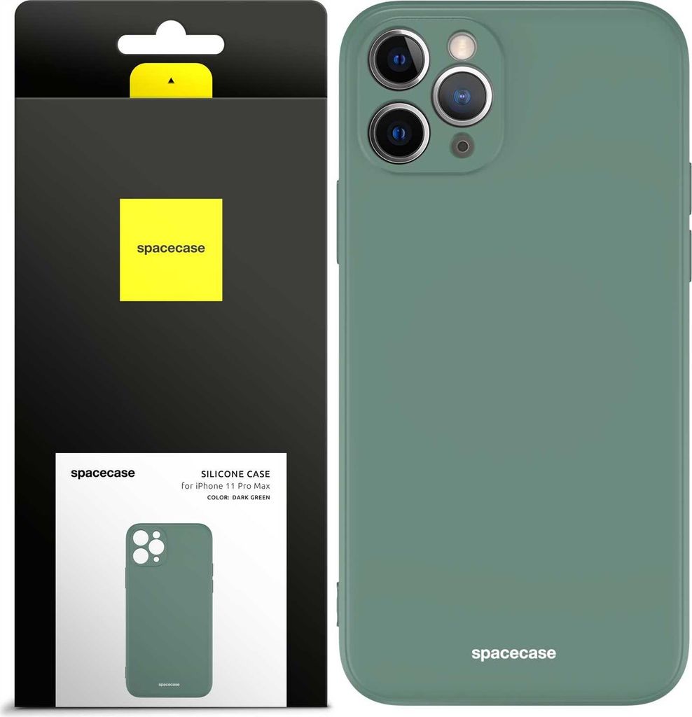 Spacecase Silikonhülle iPhone 11 Pro Max dunkelgrün