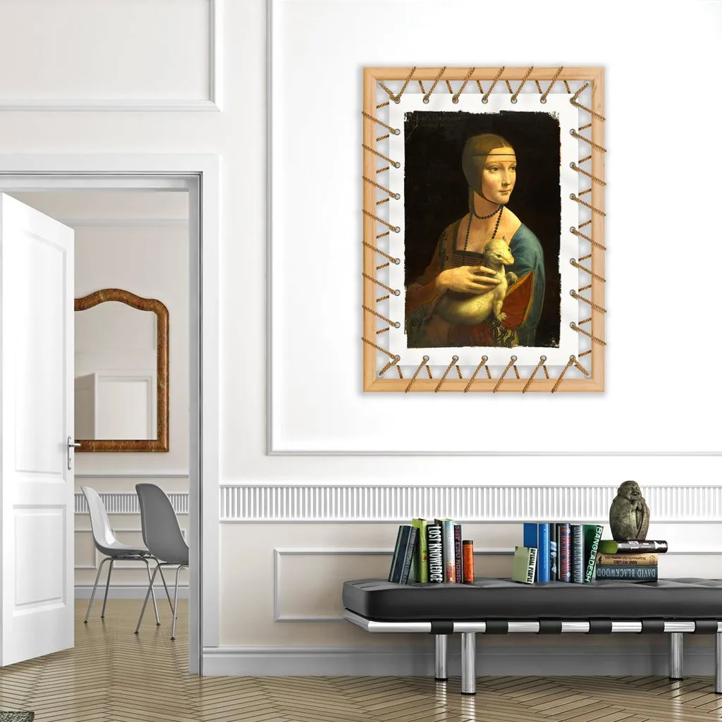 Tensotela Léonard de Vinci 70x95 cm - Habillez vos Murs Vide avec Style