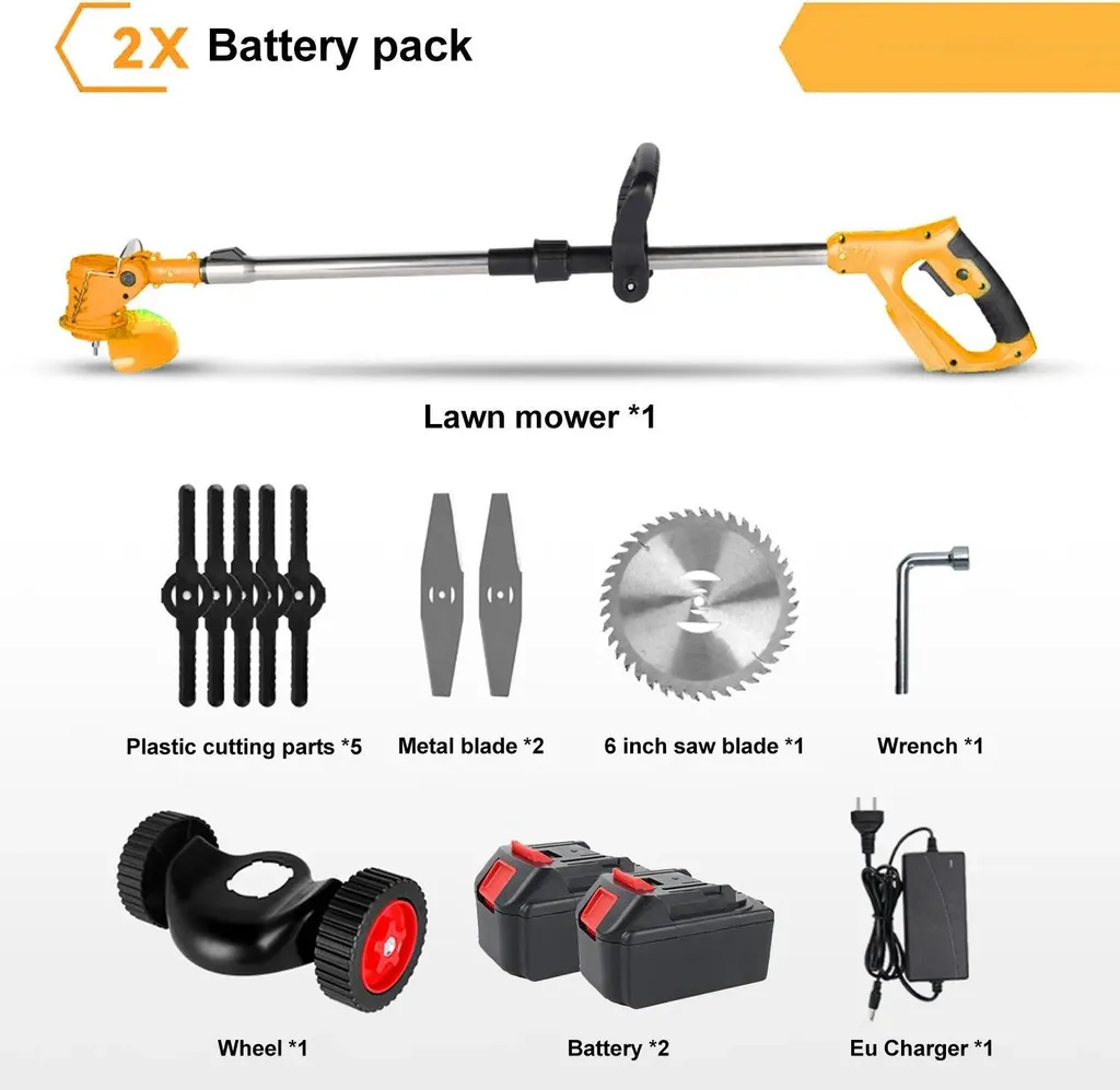 Tagliabordi Batteria 1500W Professionale | 2x 21V Batterie | Pieghevole