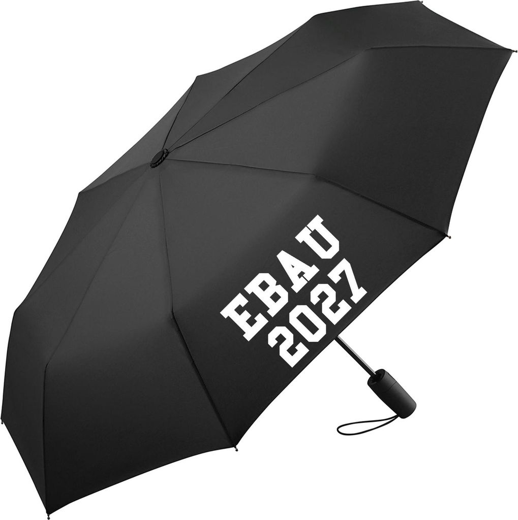 Huuraa Regenschirm EBAU 2027 Abschluss Spanien 98cm Schwarz Sturmfest Taschenschirm Geschenkidee