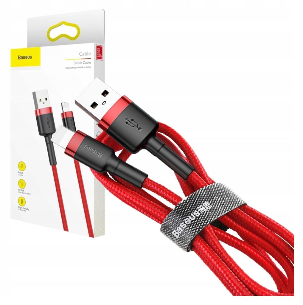 Baseus CALKLF-A09 cavo fulminato 0,5 m rosso Immagine del prodotto 