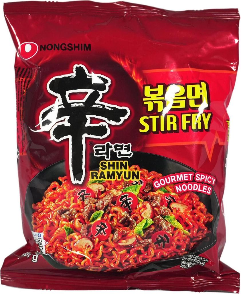 Nongshim Ramen Shin Ramyun Stir Fry süss scharf 131g Produktbild 
