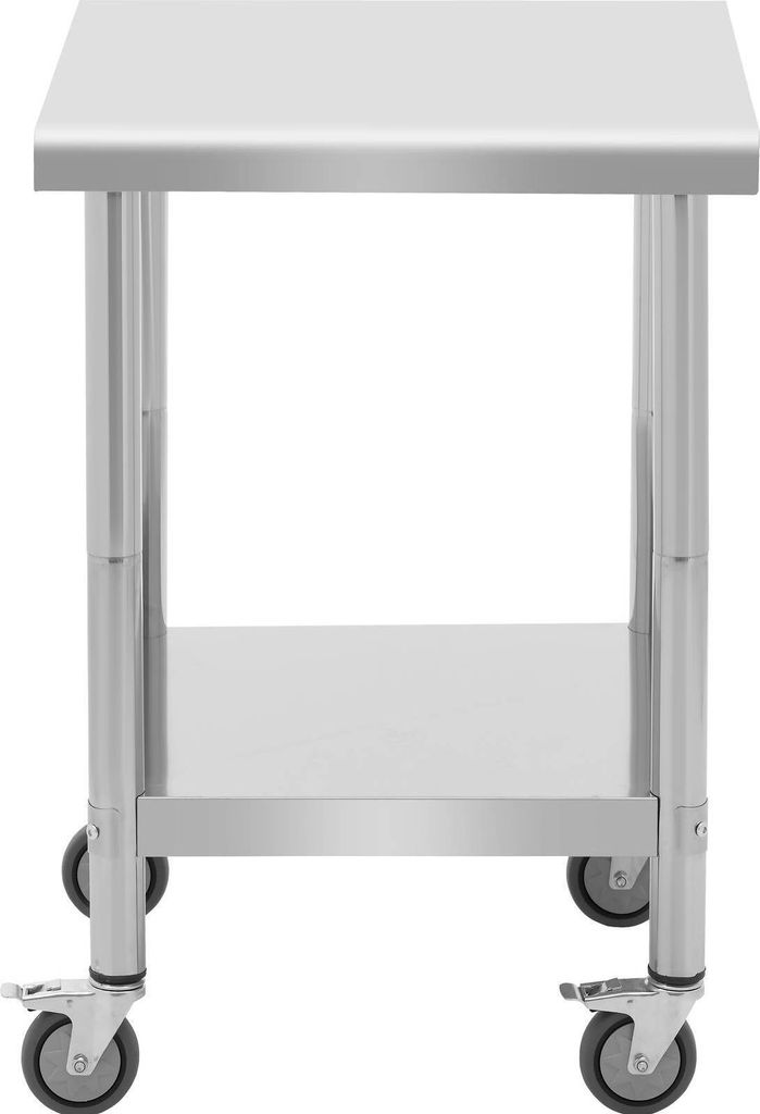 Royal Catering Edelstahltisch mit Rollen - PREMIUM - 60 x Obrázek produktu 4