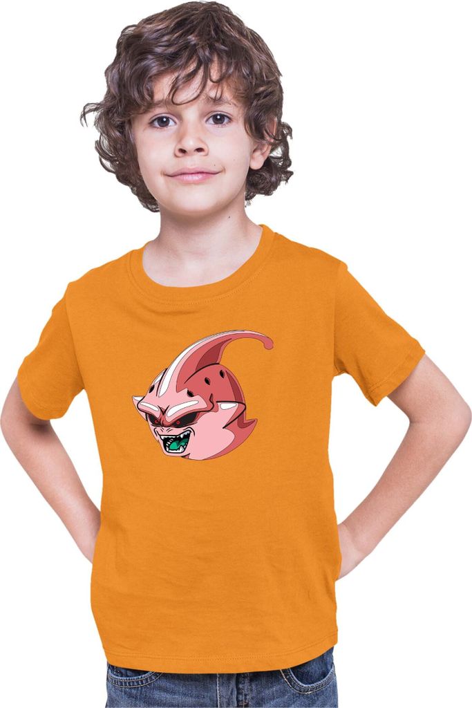 Kinder T-Shirt Dragon Anime Manga Ball Z Majin Boo 01, 12-13 Jahr - 152 / Orange