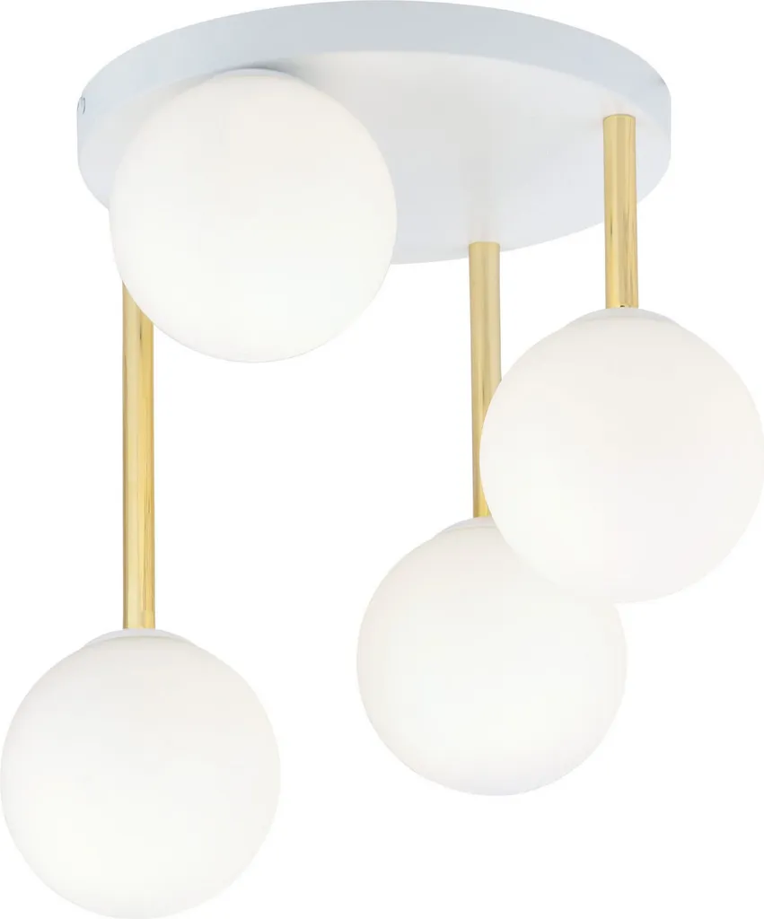 Plafonnier Emibig DOLCE 1261/4 blanc avec 4 abat-jours E14 10W