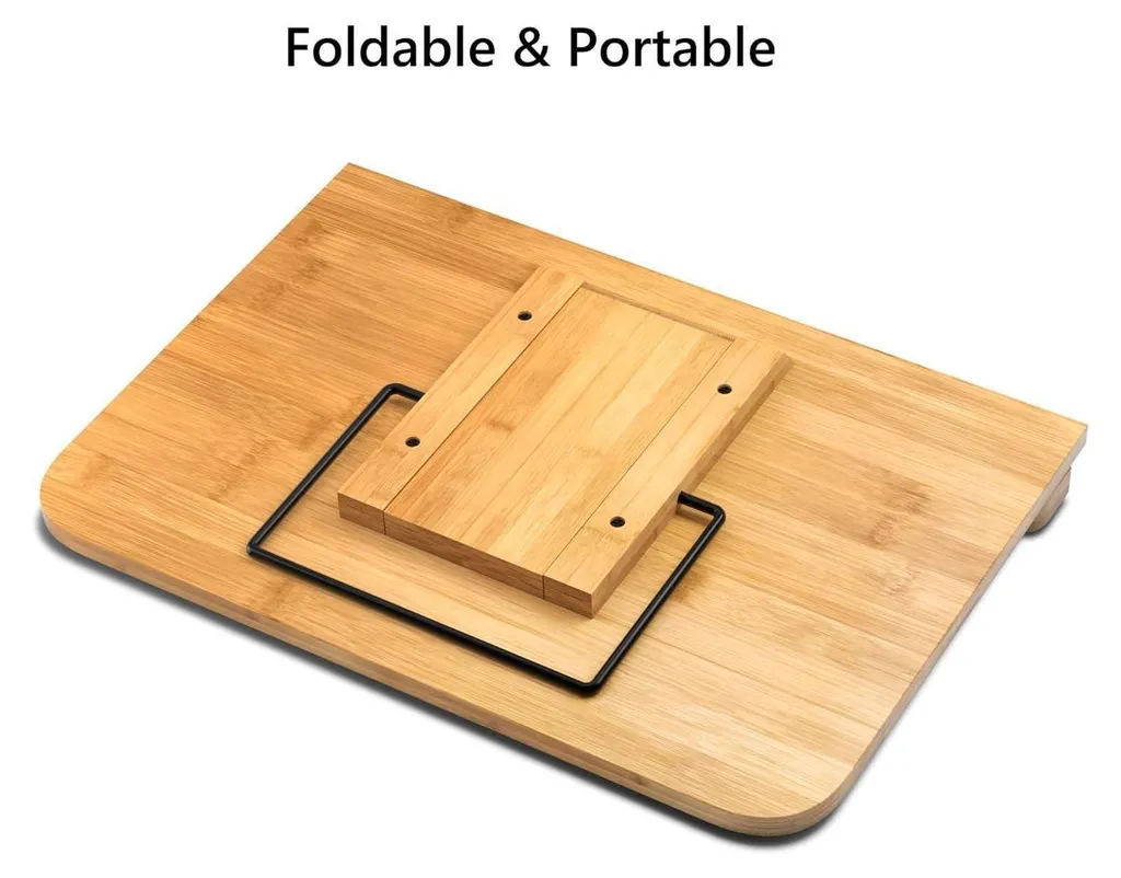 Support de livre pour cuisiner les mains libres - Bambou ajustable