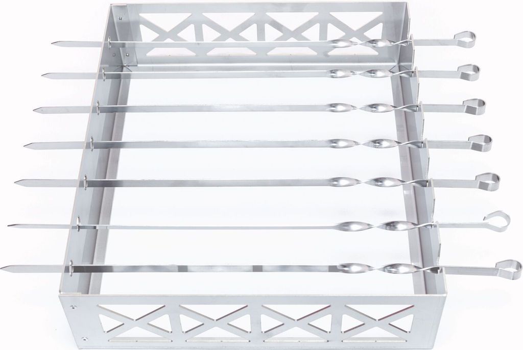 Mangal Spießaufsatz 400x350mm,BBQ,Kebabgrill,Spießgrill,Grillset mit 8 Spießen nicht 7