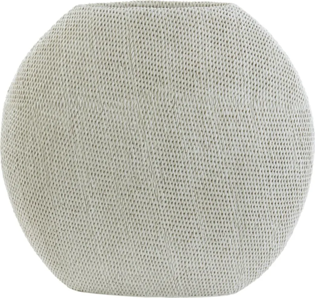 Vase design Mashaba texture sable 46 cm - Objet déco sculptural mat