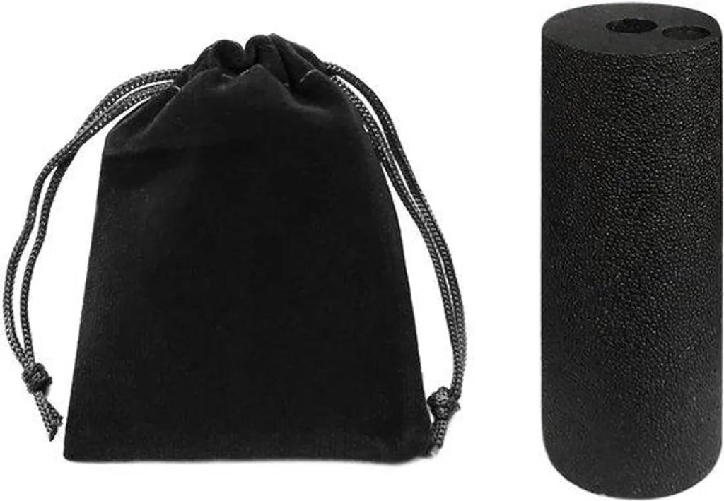 Kit de barre de yoga noire et rouleau de massage avec sac de transport