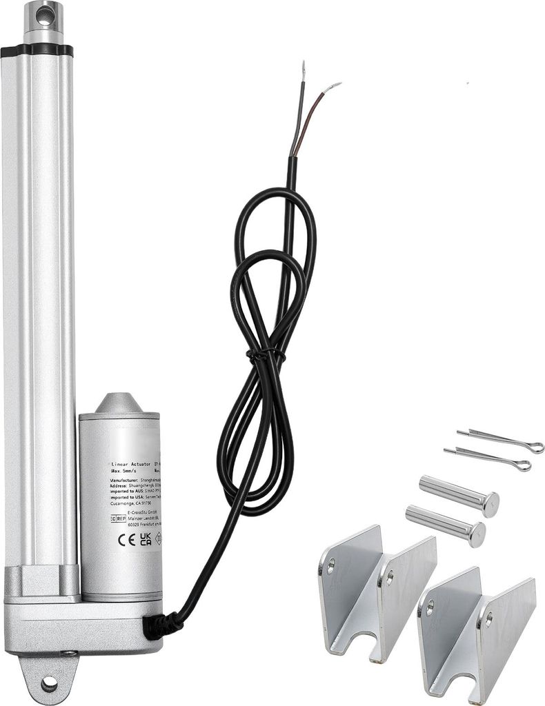 SucceBuy 12-V-Linearantrieb, 203,2 mm IP65 wasserdichter Linearmotor, 3000 N Linearaktuator, 5 mm/s Lineartechnik-Aktuatoren mit Montagehalterungen...