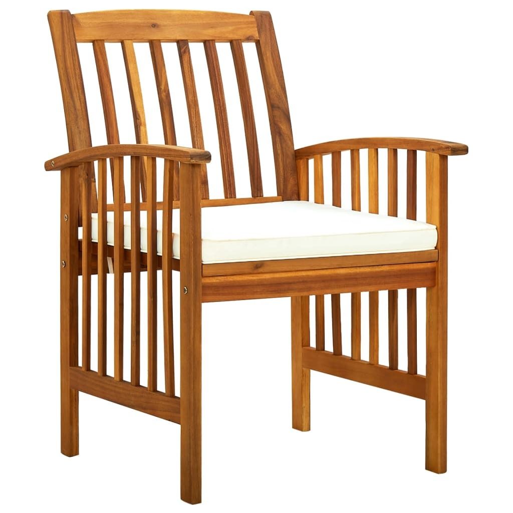 "2026 MODERNE"Stuhl Terrasse - Garten-Essstühle 3er set - Balkonmöbel - Campingstuhl elegantes Design - mit Kissen Massivholz Akazie - 61x64x90cm...