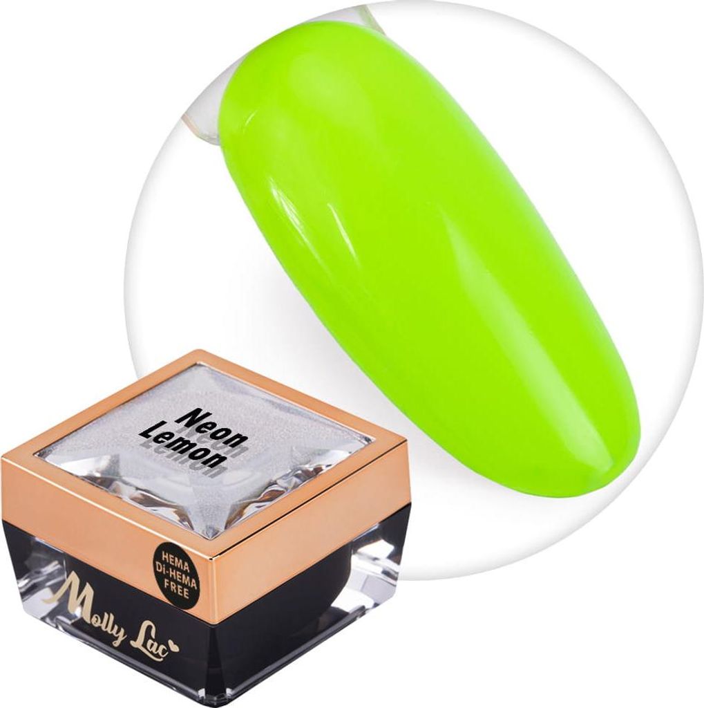 Ombre Gel Farbgel Ombre Ornamente MollyLac Neon Lemon HEMA/Di-HEMA Free Nr. 3 5g