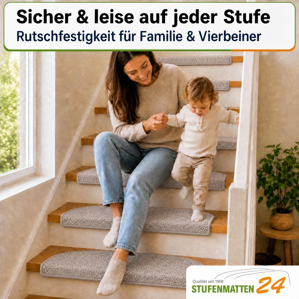 Stufenmatten Rambo New Halbrund SparSet - Taupe 18 Stück Produktbild  KI-generiertes Bild