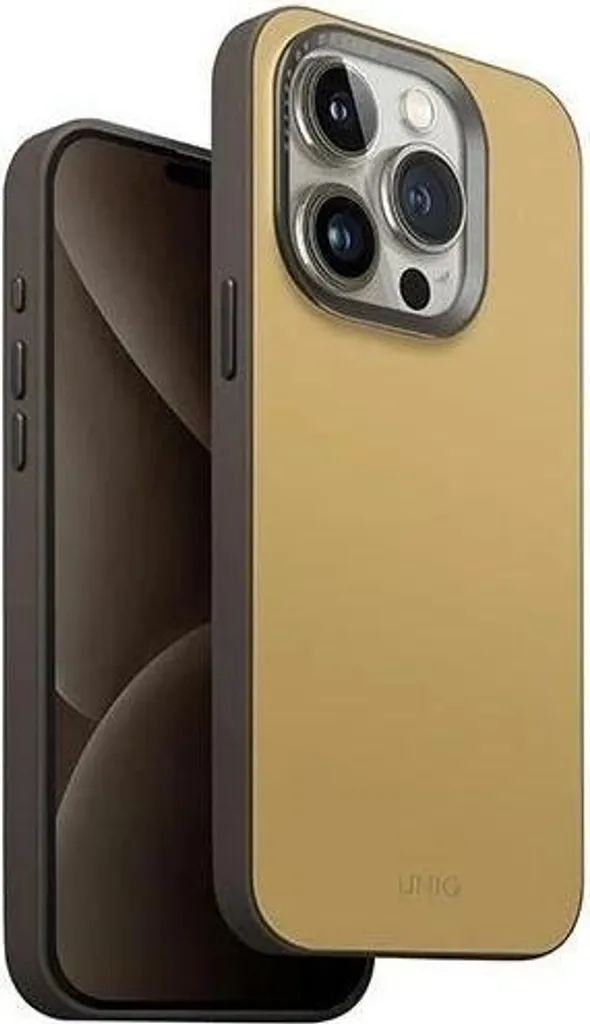 Uniq Etui Lyden Ds Iphone 15 Pro Max6.7 ricarica Magclick Żółto-Szary/Canary Yellow-Flint Grey