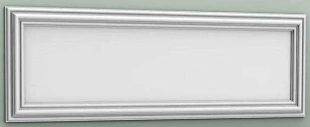 Grand Panneau Mural Baroque Blanc 150 cm - Finition Art Nouveau Luxe