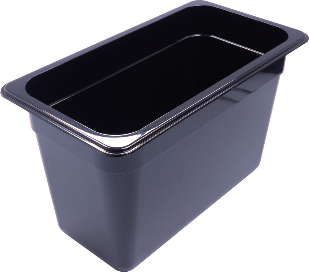 AcMax Kunststoff GN 1/3 Polycarbonat schwarz Gastronormbehälter GN-Behälter, 5,7 Liter Tiefe 150mm
