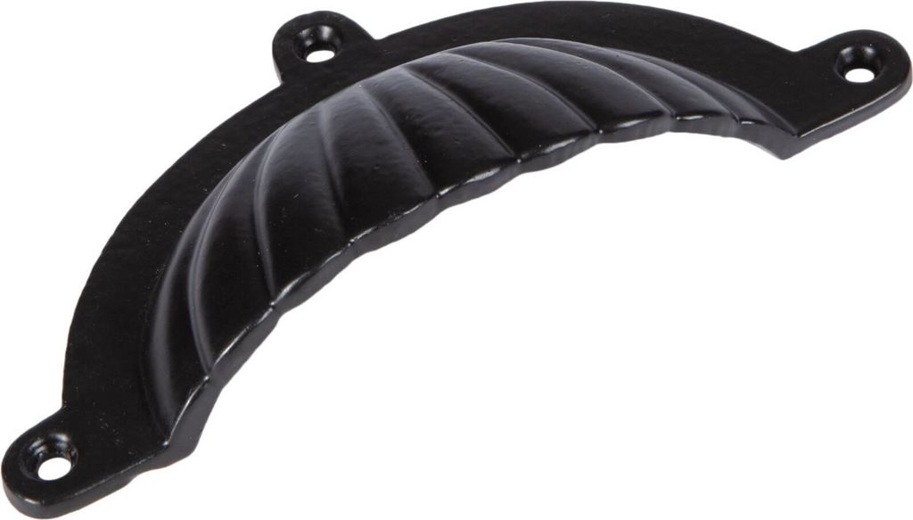 Geriffelkabinettschublade ziehen guss eiserne Schrank w130mm x h60mm schwarz
