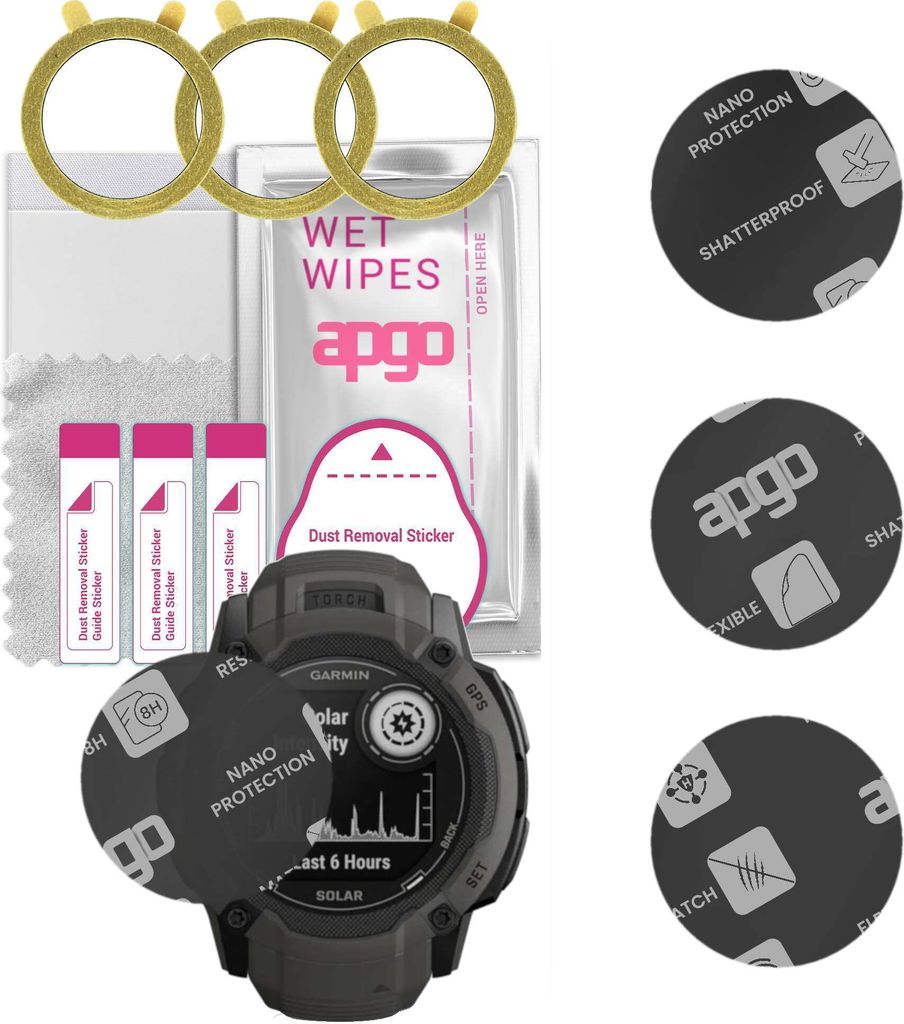 apgo 3 Stück Schutzglas, Matt, kompatibel mit Garmin Produktbild 